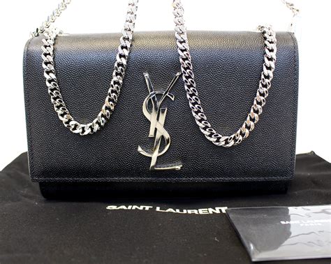 black ysl chain bag|ysl black purse with chain.